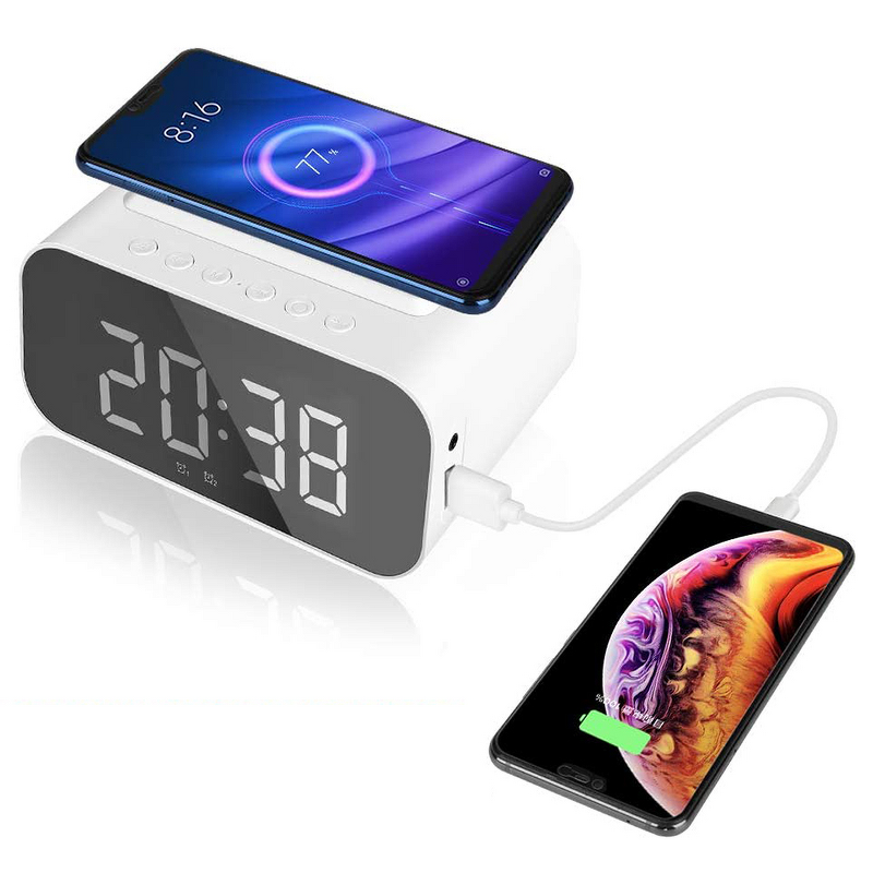 Bluetooth Speaker Manufacturer - 15W Wireless Fast Charging - FM Radio with Digital Alarm Clock