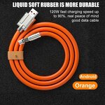 Cable Manufacturer - 120W 3A Fast Charging - 180 Rotation Type-C/iOS/Android Heavy Duty