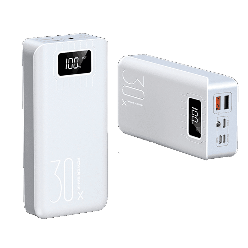Power Bank Manufacturer - 30000mAh 3 Inputs Dual Outputs - with Digital Display