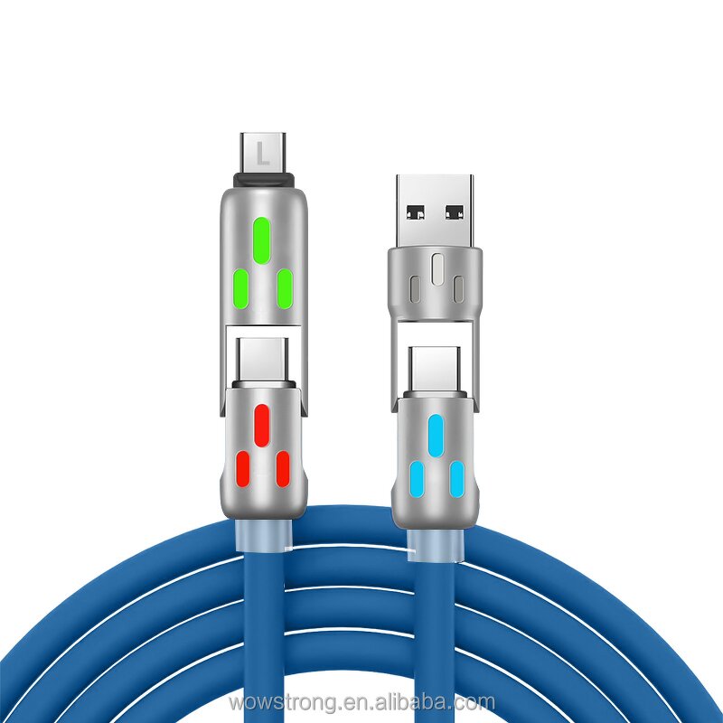 Cable Manufacturer - 60W 4-in-1 Multi USB - LED Indicator Fast Charging Data Sync