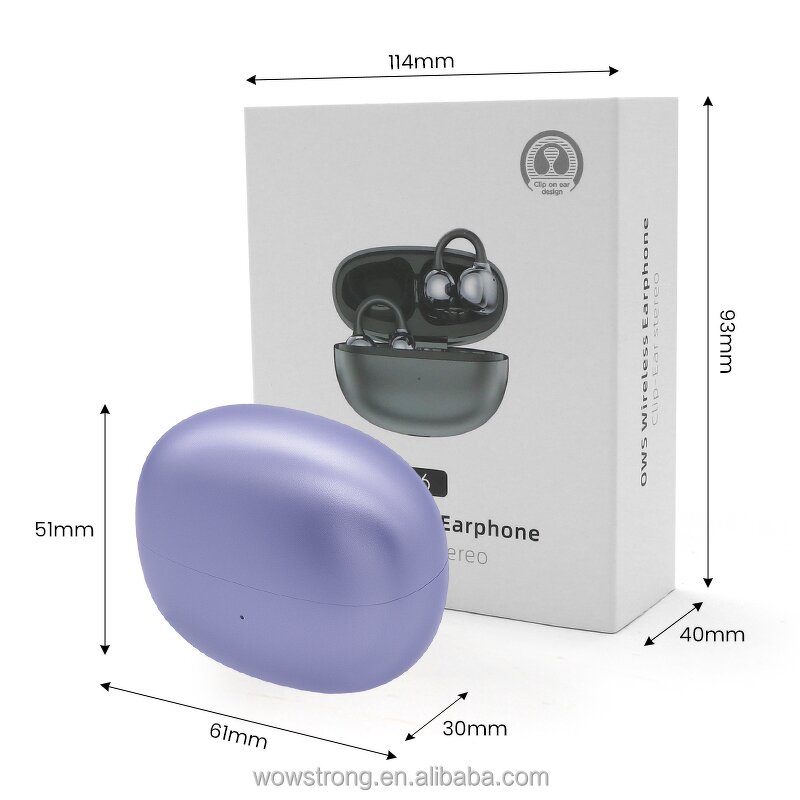 Earphone Manufacturer - Open Ear Wireless 5.4 - with Mic Sports for Small Ears/Glasses Wearers