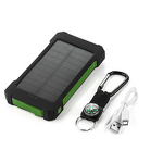 Power Bank Manufacturer - Solar Dual USB - 10000/20000mAh Waterproof with LED Light Panel