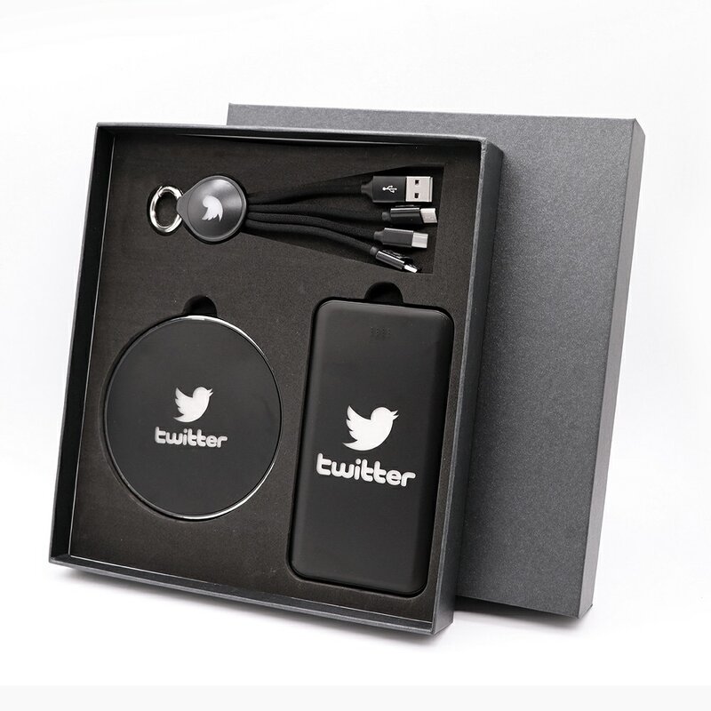 Gift Set Manufacturer - Wedding Give Away - LED Logo Power Bank Metal Pen for School Opening