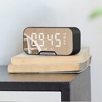Speaker Manufacturer - HD Desktop Wireless - Mirror LED Display Phone Holder Mini Alarm Clock