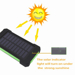 Power Bank Manufacturer - Solar Dual USB - 10000/20000mAh Waterproof with LED Light Panel