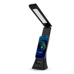 LED Desk Lamp Manufacturer - Folding Touch Dimmable - Wireless Charging Clock for Travel/Gift