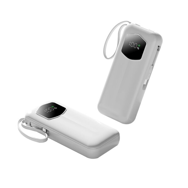 Power Bank Manufacturer - Customizable 10000mAh Slim - Built-in Cable 20W Output Type-C Input