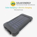 Power Bank Manufacturer - IP67 IPX6 Waterproof Solar - 10000mAh with Compass Hook Emergency