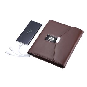 Gift Set Manufacturer - 2025 Annual Corporate - OEM LED Logo Charging Notebook Powerbank Disk Lamp