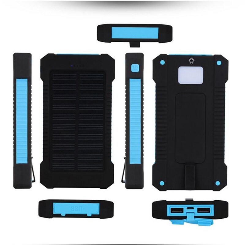 Power Bank Manufacturer - IP67 IPX6 Waterproof Solar - 10000mAh with Compass Hook Emergency