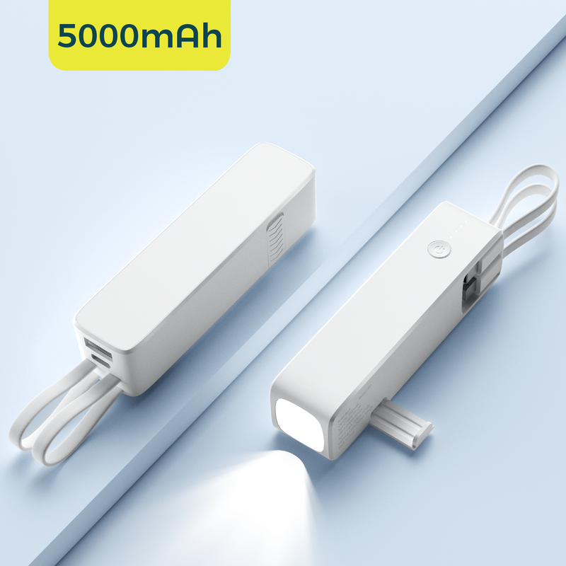Power Bank Manufacturer - 5000mAh Capsule - Portable with Cable for All Phones