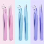 Eyelash Tweezers Factory - Pink Blue Purple Premium