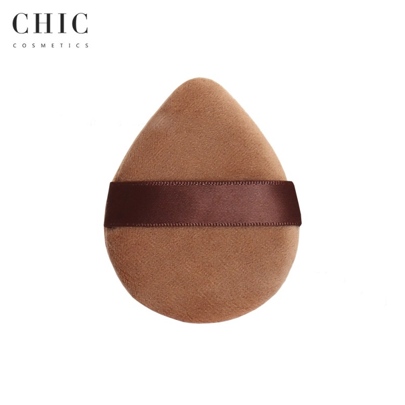 Teardrop Puff Supplier - Crystal Velvet Brown Double