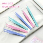 Eyelash Tweezers Factory - Pink Blue Purple Premium