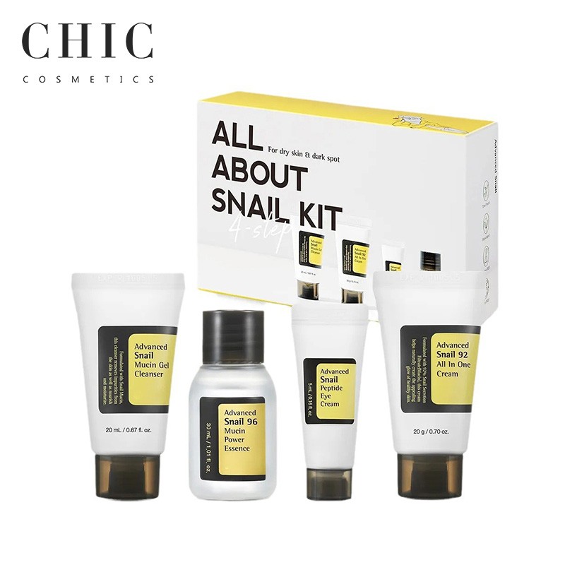 Snail Mucin Skincare Set Factory - 4pcs Repair Hydrating OEM