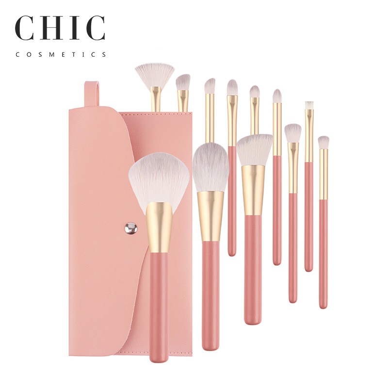 化妆刷套装供应商-12支木柄定制