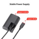 LP-E6 Dummy Battery Manufacturer - Kingma Type-C to LPE6 DC Coupler Adapter