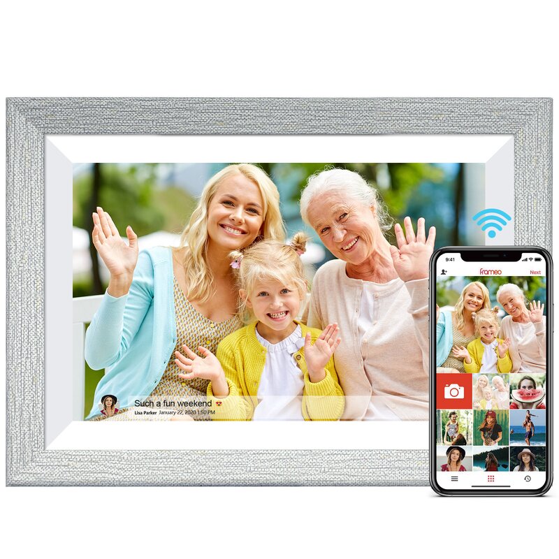 10.1-Inch Digital Photo Frame Manufacturer - WiFi Touch Screen with Wooden Case & Clock