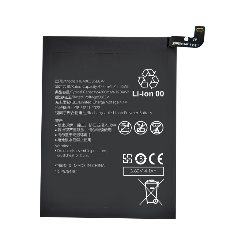 Huawei Mate 30 Battery Manufacturer - Li-ion Polymer HB486586ECW 4100mAh 3.82V