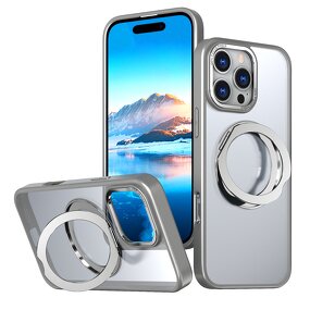 Magnetic Stand Phone Case Manufacturer - High Quality Transparent for iPhone 15 360 Rotation