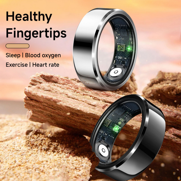 Smart Ring Manufacturer - Waterproof IP68 Blood Oxygen Heart Rate Monitoring Alloy Case