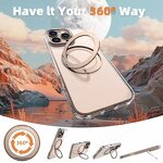 Magnetic Phone Case Manufacturer - 360-Degree Rotating for iPhone 16 Plus 15 14 13 12 LM182