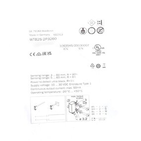 Sensor Manufacturer - WTB2S-2P3260 1063545 - Original Genuine