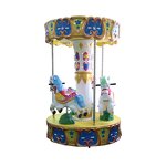 Ride Machine Manufacturer - Indoor/Outdoor Alloy Carousel Kiddie Ride 1-3 Players 110V/220V 100-500kg
