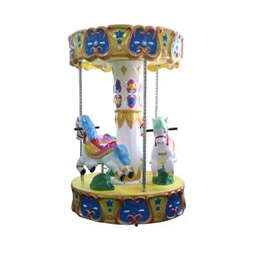 Ride Machine Manufacturer - Indoor/Outdoor Alloy Carousel Kiddie Ride 1-3 Players 110V/220V 100-500kg