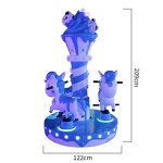 Ride Machine Manufacturer - Indoor/Outdoor Alloy Carousel Kiddie Ride 1-3 Players 110V/220V 100-500kg