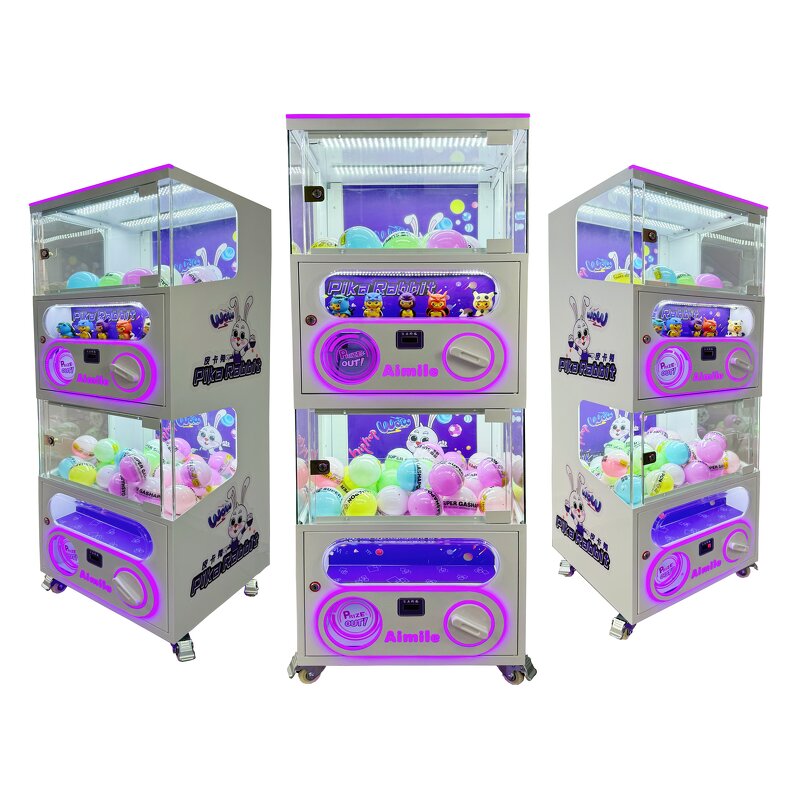 Vending Machine Manufacturer - 220V Dual Layer Mini Coin Operated English Capsule Toy Metal Crane