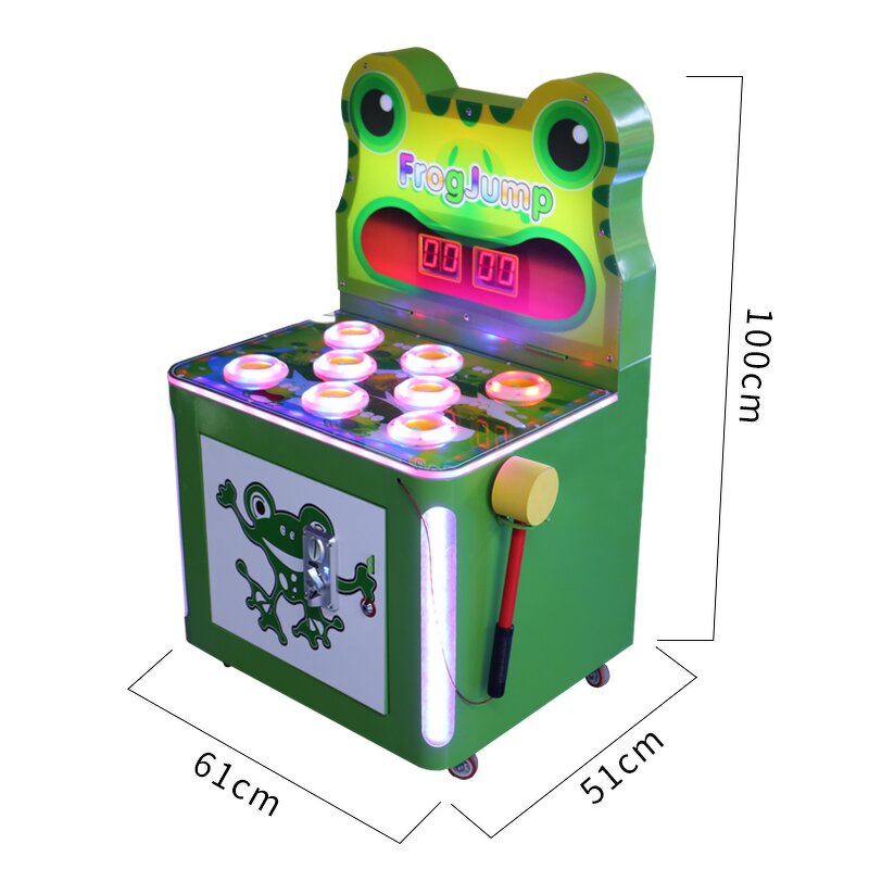 Arcade Game Manufacturer - Crazy Frog Coin Pusher Swing Machine 220V Kids Adults Plastic Wooden