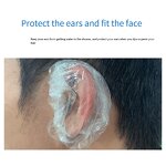 Disposable PE Protective Earmuffs Beauty Barbershop Dye Bath Shampoo Ear Protection Waterproof Earmuffs Bag Earmuffs