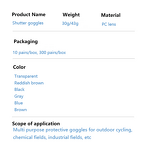 Safety Goggles Manufacturer - Frameless PC Anti-Fog Scratch Impact