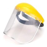 Face Shield Manufacturer - Clear Mesh ANSI Certified Flip Protector Yellow Waterproof