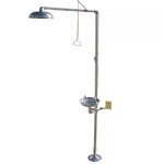 Eye Wash Station Manufacturer - 304 Stainless Steel Emergency Shower Protective