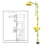 Eye Wash Station Manufacturer - Yellow ABS Material Eye Safety Protection