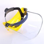 Face Shield Manufacturer - Clear Mesh ANSI Certified Flip Protector Yellow Waterproof