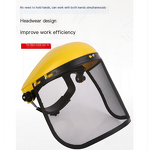 Face Shield Manufacturer - Yellow Steel Wire Gauze Forestry Adjustable