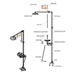 Eye Washer Manufacturer - All Stainless Steel with Foot Pedal Laboratory