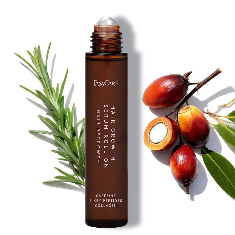 Hair Growth Serum Manufacturer - Private Label 15ml Rosemary Roll on for Scalp Strengthening Regrowth