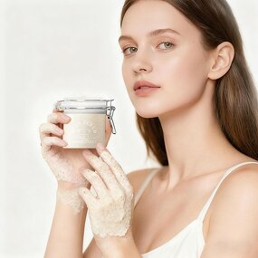 Body Scrub Manufacturer - Organic Vegan Rice Super Whitening Exfoliating for Dark Spots