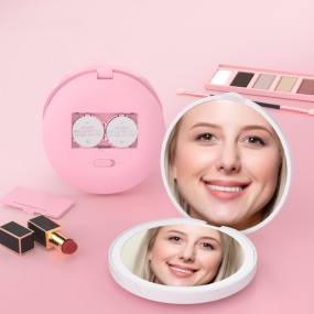 LED镜生产商-OEM便携双面口袋旅行镜