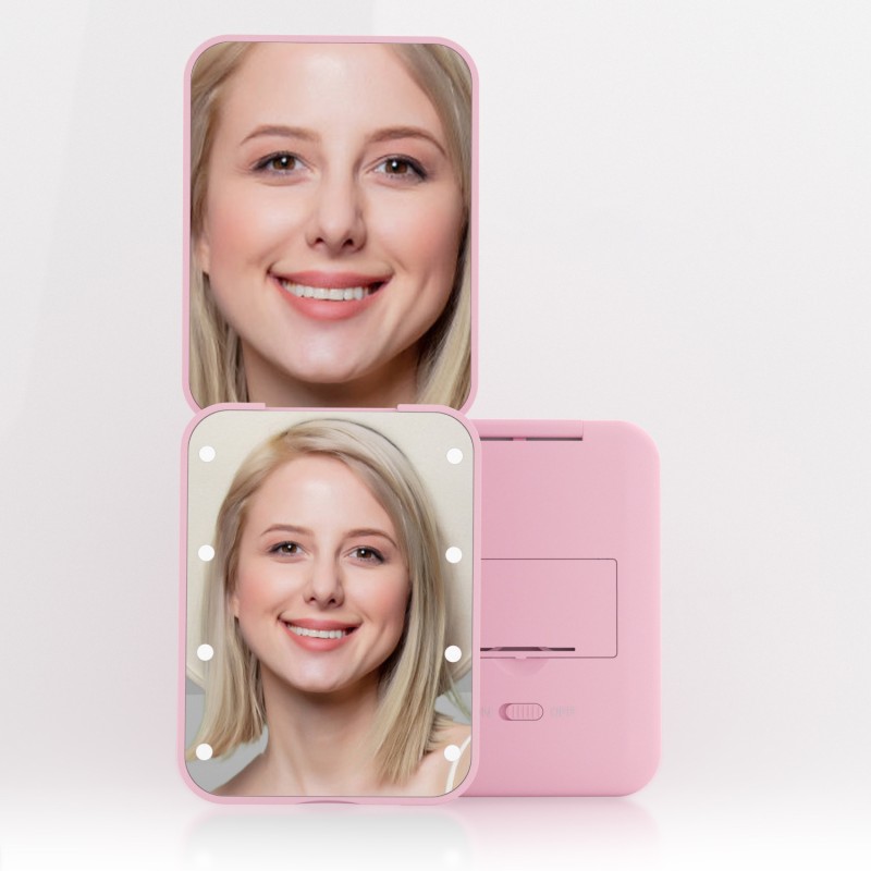 Travel Mirror Manufacturer - OEM Hot Selling Touch Folding LED Pocket Mirror