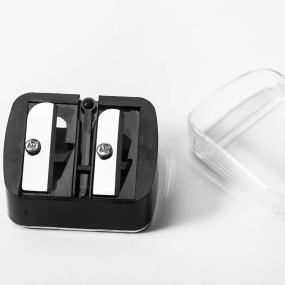 Pencil Sharpener Supplier - OEM Black Dual Holes Eyebrow Crayon Sharpener