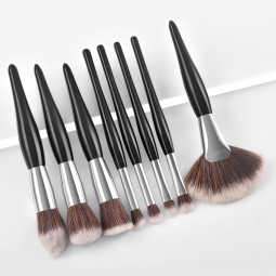 化妆刷套装生产商-OEM 8支刷套装眼影唇部轮廓便携