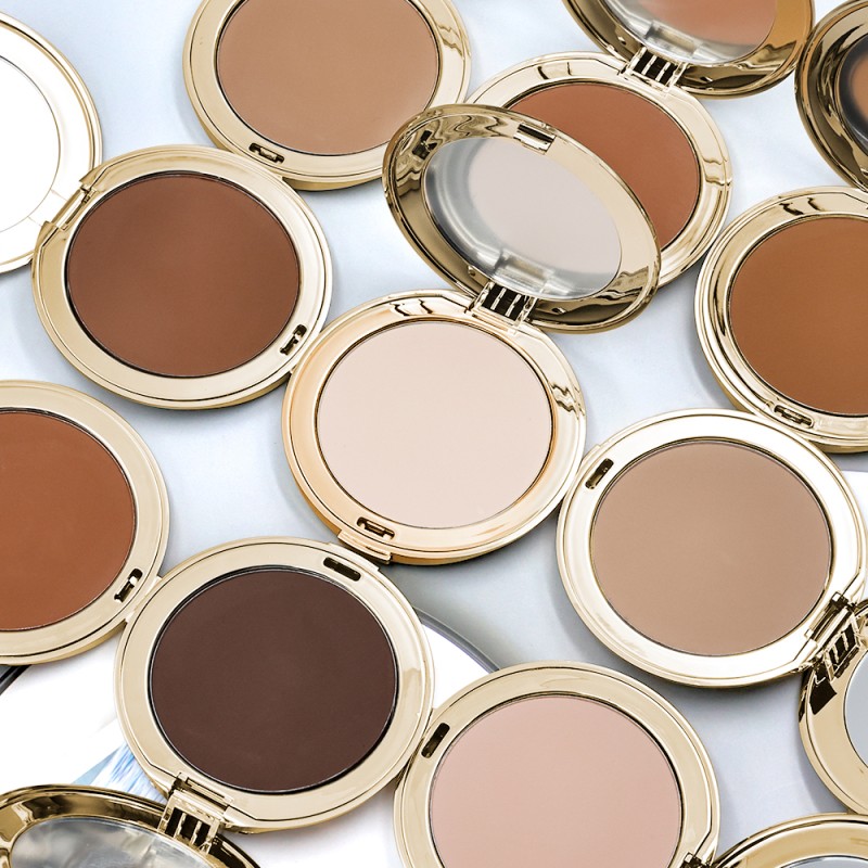 Pressed Powder Supplier - OEM 15 Colors Gold Customized Compact Powder