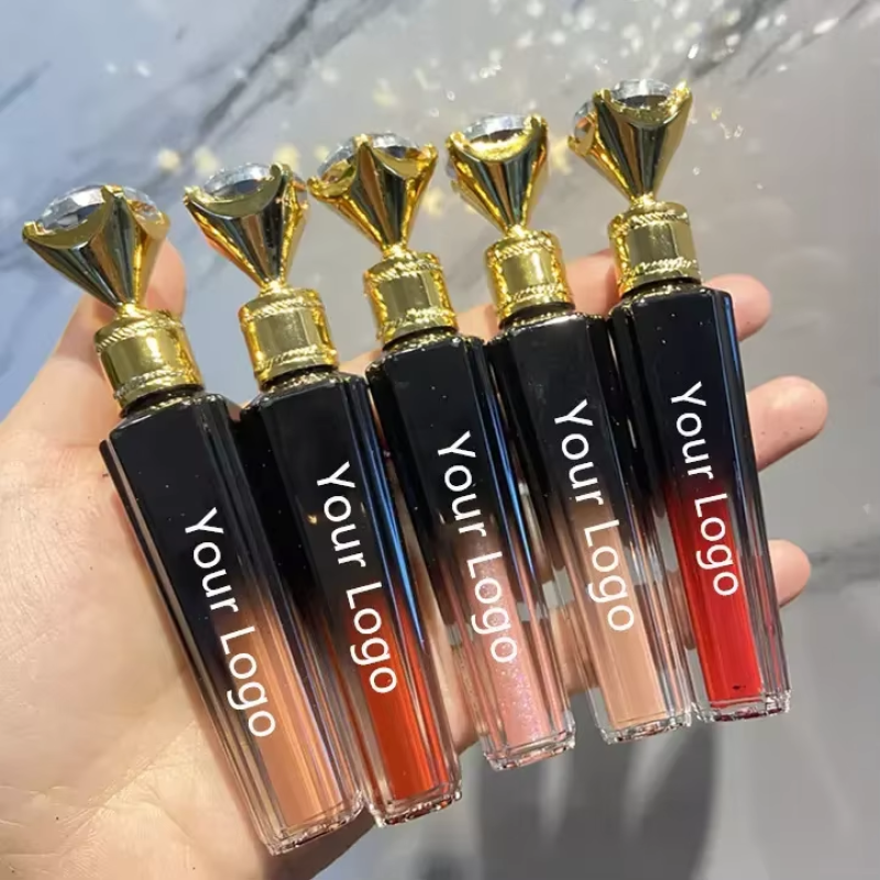 Vegan Lip Gloss Factory - Hot Selling 73 Colors Diamond Tube DIY Gloss