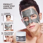 Facial Cleanser Manufacturer - Men's Activated Carbon Herbal Oil Control Deep Pore Cleansing Anti-Shine Oily Skin