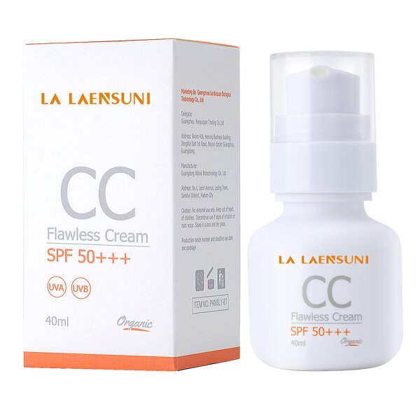 CC Sunscreen Manufacturer - Lalaensuni Women's 50SPF+++ Whitening Concealer Liquid Foundation Waterproof